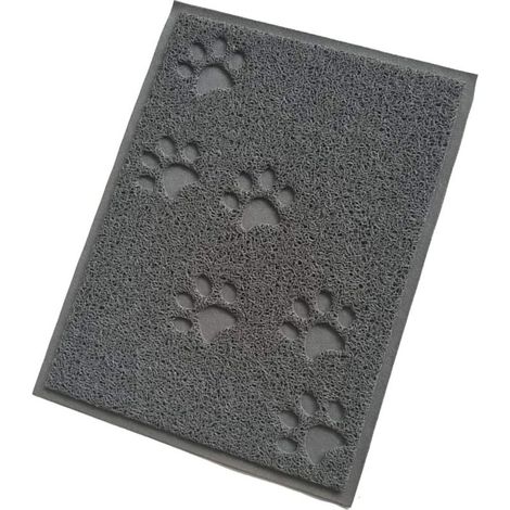 (Grigio) Tappeto di Cibo per Animali, Tappetino antiscivolo impermeabile per Cani e Gatti (1/5)