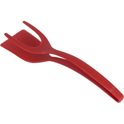 Spatule résistante aux hautes températures pour œufs au plat, pain cuit au four, barbecue, crêpes - Rouge