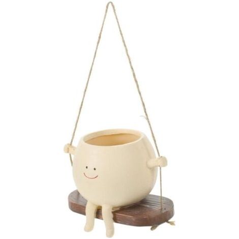 Pair Mini bassin suspendu en résine –pots suspendus décoratifs pour plantes succulentes et cactus