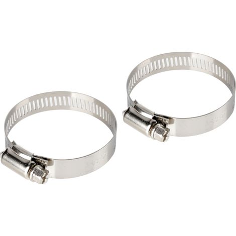 Fascette stringitubo in acciaio inox - set 2 pz - ↔ 12 mm - Ø 33-57 mm (1/2)