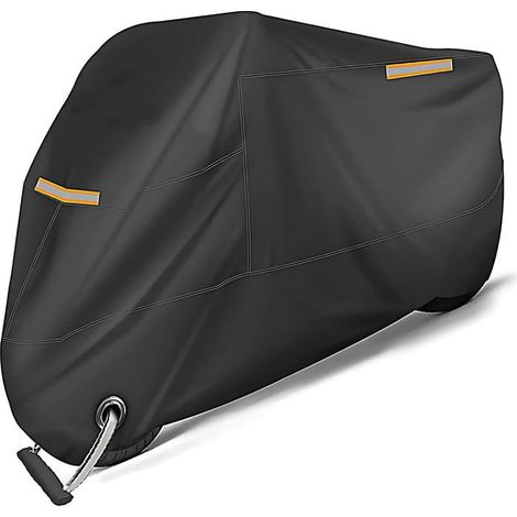 Housse Moto Xxl,210D Oxford Housses De Moto,Exterieur Interieur,Avec Réfléchissantes,Trous De Serrure,Bache Moto Impermeable[CA95] (1/5)