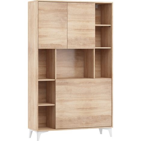 MEGAN 2 scrivania libreria pieghevole rovere sonoma