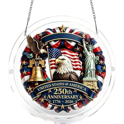 Patriotische Ornamente 250 Jubiläums Acryl Puzzle mit und