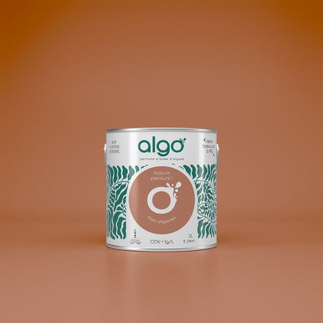 Peinture écologique Algo - Marron Pain d'épices - 5L / Mat (1/4)