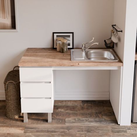 Kitchenette   - Plan de travail  - Crédence :  - Evier (1/5)