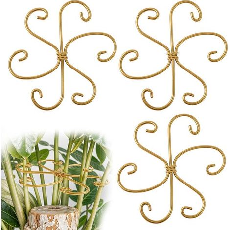 Allecto Plus Pflanzenstängelstabilisator, 3 teilig Monstera aus Eisen Pflanzenstütze Kletterpflanzen aus Eisen für den Innenbereich Pflanzzubehör (1/5)