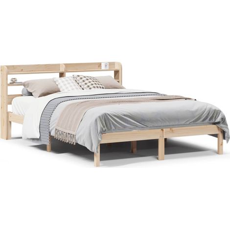 Maison Exclusive - Letto senza Materasso 135x190 cm in Legno Massello di Pino