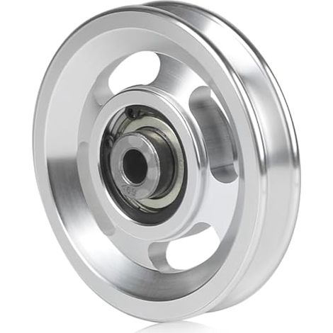 Poulie de musculation robuste en aluminium de 95 mm, accessoire universel pour appareils de fitness, supporte jusqu'à 300 kg, pour appareils de fitness et portes de garage, 1 pièce (1/5)