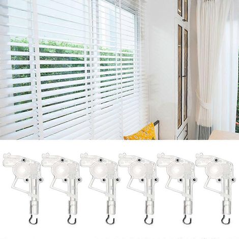 Lot de 6 accessoires de commande de cordon pour stores inclinables à baguette, crochet de connexion hexagonal (1/4)