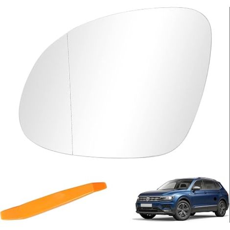 Verre de Rétroviseur Pemplacement Chauffant Asphérique avec Plaque Support Extérieur(Gauche) (1/5)