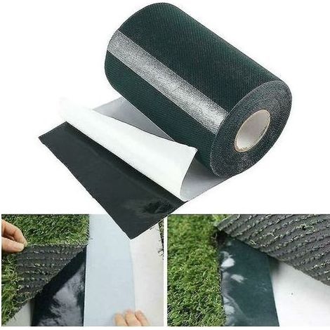 Ruban adhésif vert 15 cm x 10 m pour gazon synthétique – Adhésif thermofusible – Résistant aux intempéries – Installation rapide (1/5)