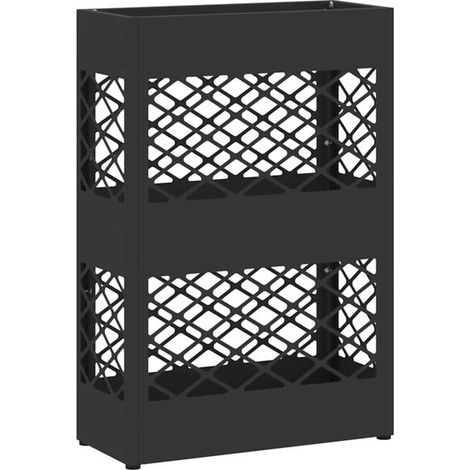 Armature de parapluie noire, dimensions : 28 x 12 x 41 cm, acier. (1/5)
