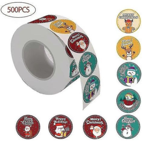Étiquettes autocollantes pour emballage cadeau de Noël - Fournitures de Noël (1/5)