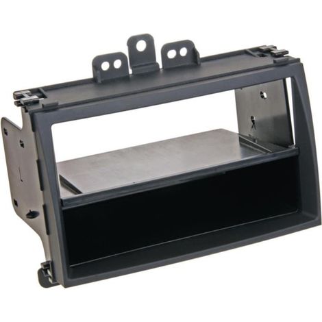 Kit Facade autoradio 2DIN compatible avec Hyundai i20 09-12 Avec vide poche Noir Rubber touch