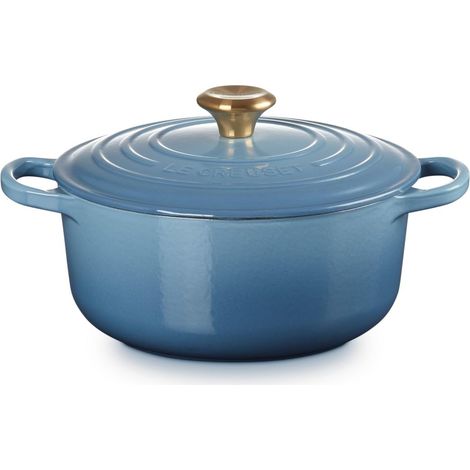 Cocotte ronde en fonte émaillée avec couvercle, 20 cm, 2.4 Litre, Chambray, 21177204344441 (1/5)