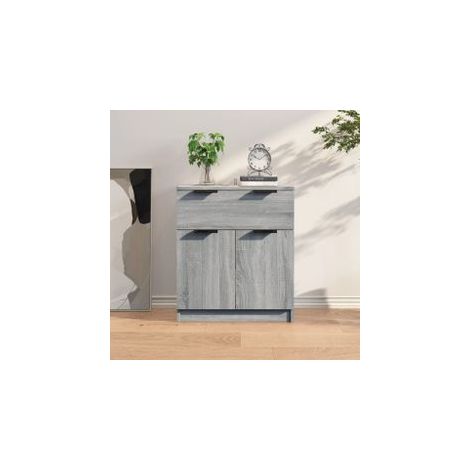 Buffet Sonoma gris 60x30x70 Bois d'ingénierie (1/5)