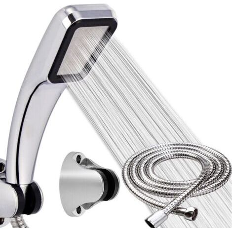 Soffione doccia ad alta pressione, confezione da 3, doccia per bagno, doccetta portatile, risparmio idrico, facile installazione - metodo di spruzzo a forma di anca