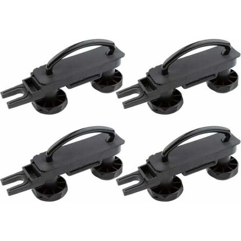 Set di 4 staffe di montaggio universali a forma di U per box da tetto auto - Larghezza interna con 8 dadi di bloccaggio