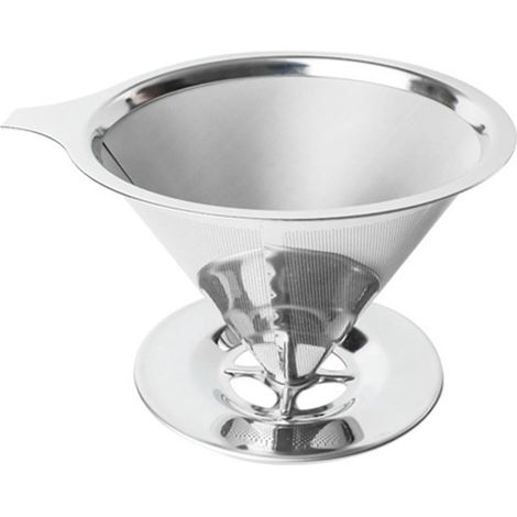 Filtre À Café - Acier Inoxydable 304 - Double Couche - Pour Dripping Et Cafetières Manuelles - 1 Pièce (1/5)
