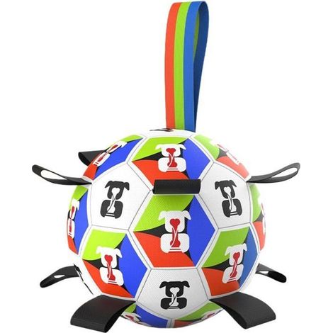 Balle de football pour chien - Balle de pâturage interactive - Jouets pour animaux de compagnie pour entraînement à la mastication (1/5)