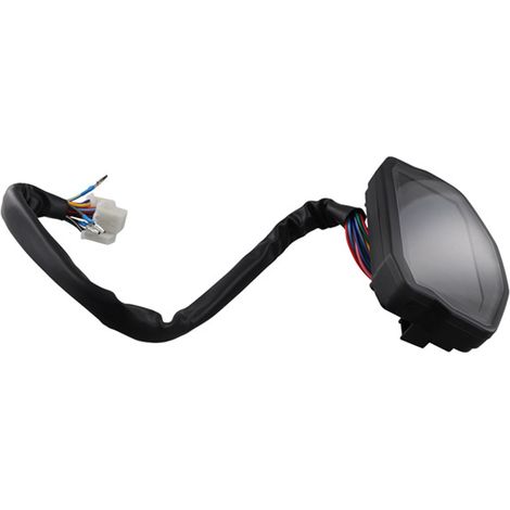 Allgemeine Motorrad-Anzeige: Geschwindigkeitsmesser, Drehzahlmesser, Kühlmitteltemperaturanzeige, Ölstandsanzeige, Kilometerzähler, LCD-Instrumententafel (1/4)
