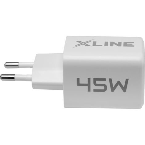 Cargador de pared XLINE WCG452W GAN de 45 W, color blanco, 1 unidad. (1/5)