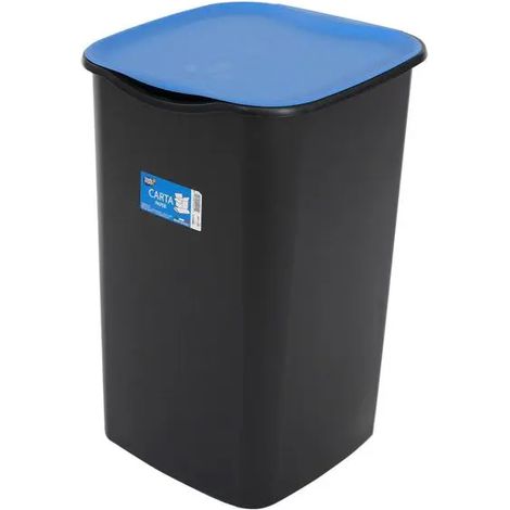 Bidone Pattumiera raccolta differenziata riciclo carta 50 litri blu belli&forti