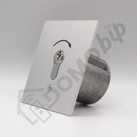 GEBA MSR 1-1T/1 - Contacteur à clé universel encastrable un sens à impulsion en aluminium - Réf : 117.1101.10 - IP54 - Barillet européen - 3 clés incluses (1/5)