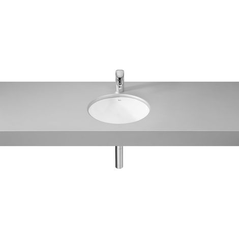 Roca – Lavabo à poser rond 410x410mm – A327884000 – Blanc – Profondeur 120mm – Pour sous-encastrement (1/4)