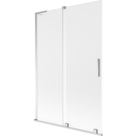 Mexen Velar L Badewannenwand 2-flügelig, verschiebbar 120 x 150 cm, matt, Chrom - 896-120-003-31-01 (1/5)