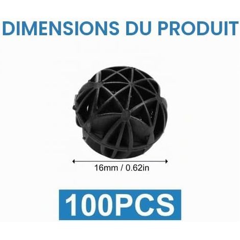 balles filtrantes bio aquarium 16 mm Filtre poreux bio Balle biochimique filtration nettoyage fontaine bassin filtre extérieur EX (1/4)