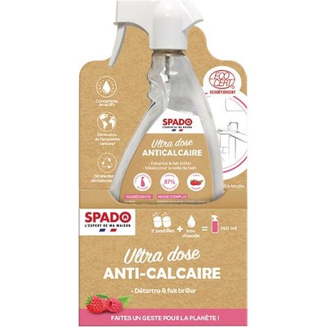 Kit di avvio con 2 compresse anti-calcare Ecocert 750 ml - Spado