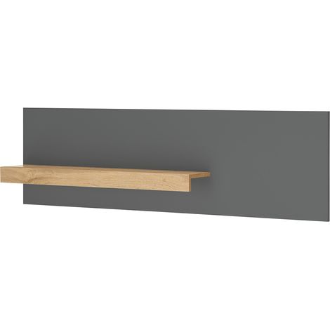Wandpaneel, 140cm breit, anthrazit mit Eiche, CRISP-61 (1/5)
