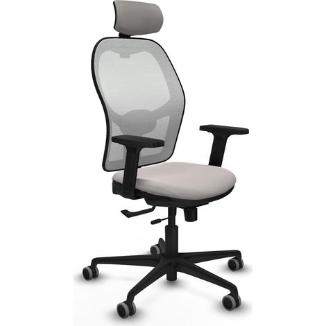 Sedia da ufficio piqueras y crespo Jorquera bianco ecopelle (1/2)