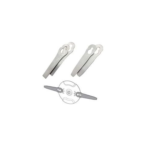 BRAVIX Akku-Rasenmäher-Metallmesser, Ersatzschneidmesser, Silber, 4 Stück
