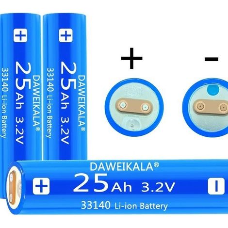 Guoxuan 33140 lithium iron phosphate battery 3.2V 25Ah energy storage solar electric vehicle 33140 power cell (1/3)