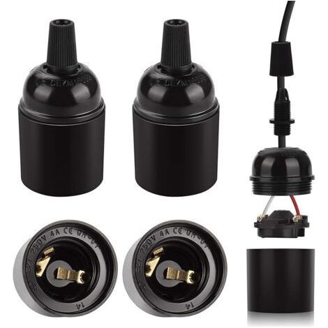 4 Uds E27 luz de baquelita cabeza de lámpara de cuerpo con bucle de alambre 007 accesorios de iluminación DIY soporte de lámpara para cabeza (1/5)