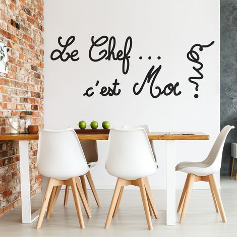Sticker Mural - Citation Cuisine - 7x18.5 cm - Noir (1/3)