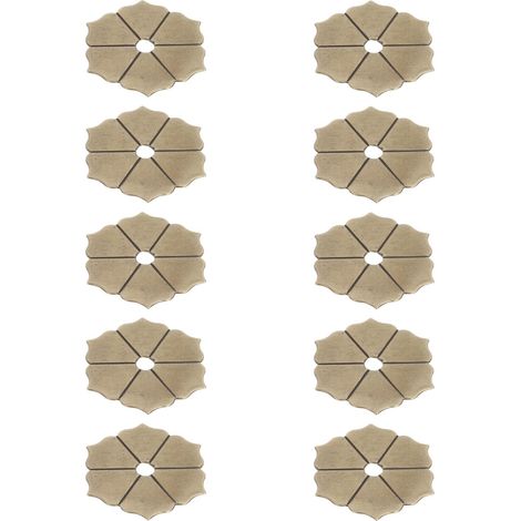 Ciieeo Lot de 10 plaques fixation en cuivre forme fleur avec trou (1/5)