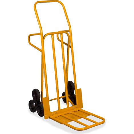 Mw Tools – Diable big box escalier 200kg – Tuyaux en acier soudé – 2 roues pleines caoutchouc – Transport sur escaliers – SHC410