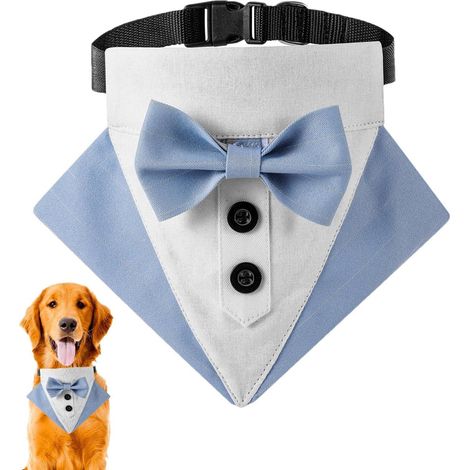 Dog Tuxedo Collar Adjustable Tuxedo Collar for Dogs Stylish Pet