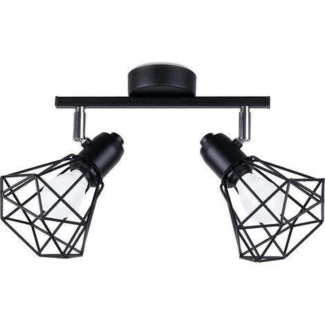 Regleta Mozosa negro, 2 luces (1/5)