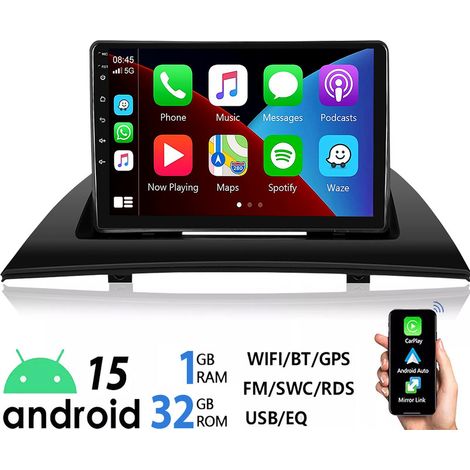 DAB+ (en option) 9'' Pour BMW X3 E83 2004-2012 Autoradio Android 15 GPS Navi WIFI BT Carplay RDS - 1+32G (1/5)