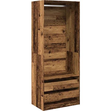 Maison Exclusive - Kleiderschrank Altholz-Optik 80x50x200 cm Holz
