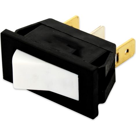 DEVIATORE UNIPOLARE 10A DIMENSIONI 12X27 3 CONTATTI BIANCO CORPO NERO