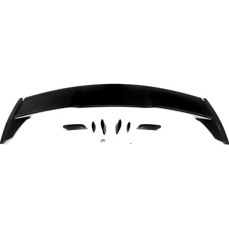 Spoiler trasero de techo, plástico ABS resistente, fácil instalación, negro brillante. (1/2)