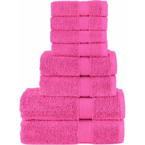 Ensemble de 8 serviettes haut de gamme SOLUND Rose 600 g/m² (1/5)