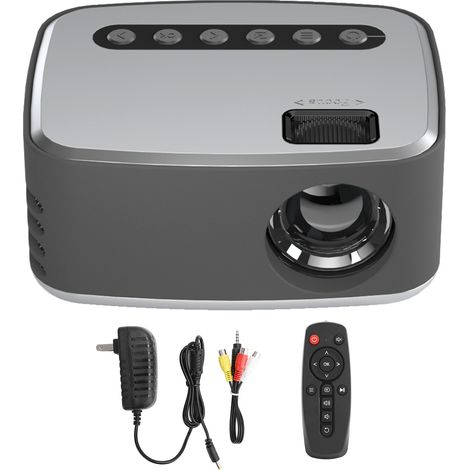 Projecteur vidéo portable mini HD 1920x1080p pour home cinéma, avec lumière LED, fiche américaine 100-240V (1/5)
