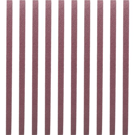 [JAMAIS UTILISÉ]10 bandes abrasives en oxyde d'aluminium pour ponceuse, 533 x 9 mm (80) (1/5)