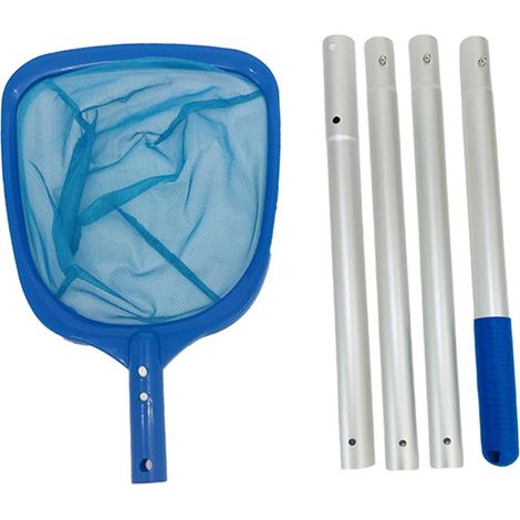 Ein neues drei-b-b-schwimmnetz mit aluminiumgriffe und dicke netze dient zum reinigen Von schaufeln und splitter sowie dünnen wichtelstühlen (1/5)